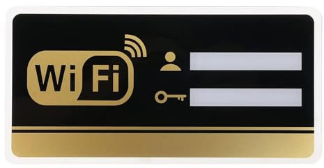 WiFi-Signalschild – Acryl-WLAN-Signalschild, selbstklebendes WiFi-Konnektivitätsschild, Absturzwiderstand, WiFi-Verfügbarkeitsschild, verschleißfestes WiFi-Netzwerkschild für Hotel, Internet, Café