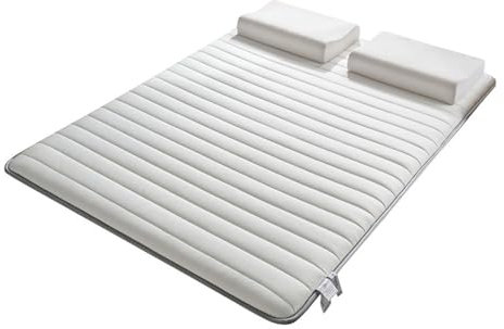 Meiiron Futon-Matratze, japanische Bodenmatratze, tragbare Schlafmatratze for Zuhause, Camping, Couch, Schlafsaal, Matratzenunterlage, Bodenliege(White,90x200cm)