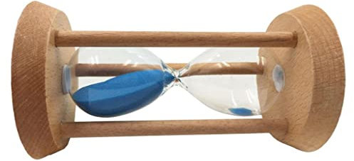 Luzhengyang Sanduhr, 15/20/30 Minuten, für Zuhause, Küche, Spiel, Sport, Yoga, Timer, Holz, Glas, Gelb oder Blau, 14 x 8 cm, Blau, 20 Minuten