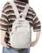 Boziee Klein Rucksack Damen Canvas Cityrucksack Rucksäcke Daypacks,Rucksackhandtaschen Kinderrucksäcke für Schule Travel Arbeit Damen Mädchen Teenager Unisex (Cord, Cream Weiss)