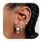 Chriscoco 7Paar Silber Ohrringe Damen 14 Karat Vergoldet Ohrstecker Gold Ohrstecker Silber Ohrringe Set Creolen Ohrringe Stecker für Mehrere Ohrlöcher