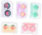 Healeved Useful Contacts Lens Cases 5pcs Pp Material Compact Size Fashion Design Ideal for Travel