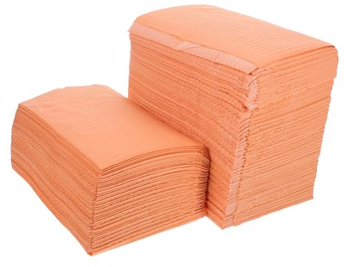 MERRYHAPY Disposable Manicure Pads 125pcs Nail Art Table Mats Orange Nail Care Polish Tablecloth Salon for and Manicure Hand Rest