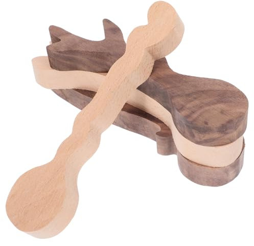 GRADENEVE 4pcs DIY Wooden Spoon Carving Blanks Set for Beginners, Soft Wood Craft Blocks Unfinished Woodcarving Kit for Hobbyist Whittling and Handicraft Enthusiasts