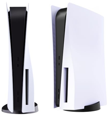 Disc Edition Face Plates Cover Skins Shell Panels for PS5 Console, Accessories for PlayStation 5 Protective Shell Replacement Faceplate (White)