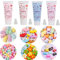 DIY Phone Case Kit Whipped Cream Glue Kit Include 4 Simulation Cream Glue 50ml with Nozzle Candy Charms Plastic Decorating Mouths for DIY Crafts 6 Pack Decorating Accessories for Craft Birthday Gift