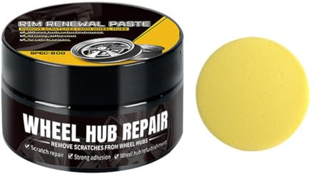 1pcs Car Wheel Rim Scratch Refurbishment Paste, Tire Rim Scratch Paint Repair And Alloy White Aluminum Black Rim Silver - Paste