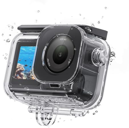 TELESIN Wasserdichtes Gehäuse für DJI Osmo Action 6 Kamera, 60m Unterwasser | mit Anti-Nebel & Schnellverschluss-Halterung, Schraubenzubehör für Action 6 | Klare Aufnahmen für Tauchen und Schnorcheln