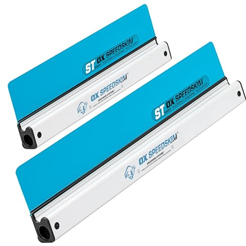OX Speedskim ST Semi-Flex Plastering Rule Set 600mm + 900mm 2-Piece | Award-winning plastering system with interchangeable nylon blades – increases output vs traditional trowels