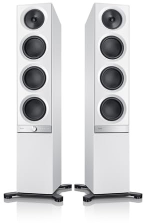 Teufel Stereo L Streaming Standlautsprecher - Musikstreaming über WLAN und Bluetooth, Multiroom, LAN, 3-Wege-System, Bassreflex - weiß