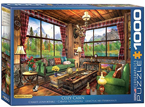 Eurographics 6000–5377 Cozy Cabin von Dominic Davison 1000 Teile Puzzle, Blau