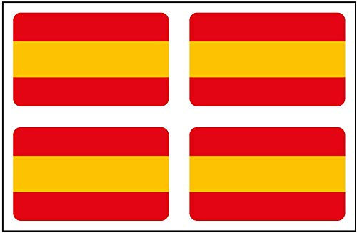 Artimagen - Pegatina Bandera España 4 rectángulos 30x18 mm/ud.