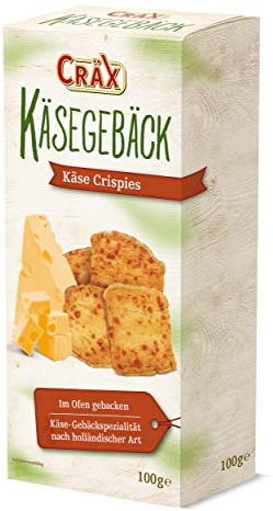 Cräx Käsegebäck Crispies 100 g, 10er Pack (10 x 100 g)