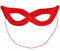 EROSPA® Augen-Maske mit Pailetten - Damen Kinder Jugendliche - Maskenball Fasching Karneval - Rot