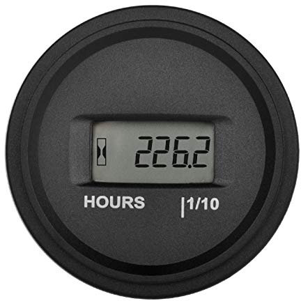 Runleader Juego de medidor de horas digital LCD,AC/DC de 5 V a 277 V, uso para ZTR Cortacésped Tractor Generador Carrito de golf Limpiador de automóviles de club Compresor de motor de ATV