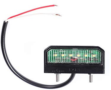 ETUKER 6 LED Chips Bright Number Plate Light, 12V/24V Waterproof Energy Saving Universal License Lamp for Truck/Trailer/RV/Car/Caravan/Boat