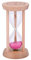 Mini-Sanduhr – Holz-Sanduhr, Timer, Holzfarbe, Werkzeug für Zuhause und Restaurant, 1 Minute/3 Minuten (3min, Wood + pink)