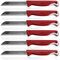 Solingen, set di 100 coltelli da frutta, spelucchino, coltello multiuso in acciaio inox, coltello da cucina, posate da tavola, set di coltelli per uso quotidiano, colore rosso