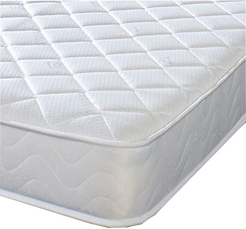 eXtreme comfort ltd Willow Diamond Double Mattress | Foam Free, Bonnel Spring, Soft Comfort Support, White, 4ft6 x 6ft3 (135 x 190 x 18cm)