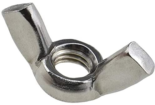 M12 Flügelmuttern (Packung mit 5 Stück) Edelstahl für Schrauben und Befestigungen – Befestigungen, zertifiziert nach ISO965 DIN315 M5 (10,5 mm x 22,5 mm)