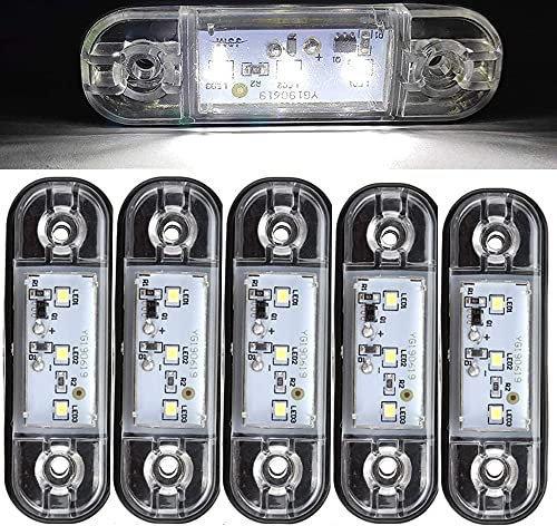 Seitenmarkierungsleuchten, 10 Stück 3LED Auto-Markierungsleuchten Autoseiten-Kontrollleuchten 12V 24V Vordere Seitenleuchte Positionsleuchten für LKW-LKW (Weiß)