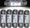 Seitenmarkierungsleuchten, 10 Stück 3LED Auto-Markierungsleuchten Autoseiten-Kontrollleuchten 12V 24V Vordere Seitenleuchte Positionsleuchten für LKW-LKW (Weiß)