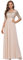 Ever-Pretty Women's Elegant 3/4 Sleeves Sequin Empire Waist A Line Chiffon Bridesmaid Dresses Blush 10UK