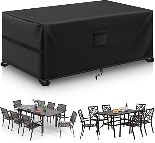Kovshuiwe 170x94x70cm Housses de Meubles de Jardin,Housse Salon De Jardin Imperméables,Housse Salon de Jardin Protection pour Tous Les Temps,Housse de Table Extérieur Bâche Tissu 420D Oxford,Anti-U