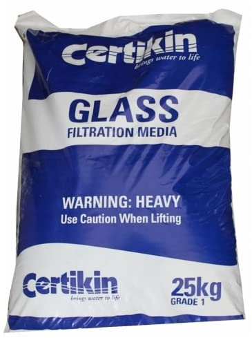 Pondlife Filterglas Körnung 1,0-2,0 mm - Hochwertiges Pool Filtermedium im 25 kg Sack