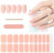 Kalolary 20PCS Nail Adhesive Strips, Gel Polish Stickers, Self-Adhesive Gel Nail Wraps, Decals (UV/LED Lamp Required) (Crystal Pink)