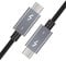 Câble Thunderbolt 3 de 2 m | Prend en charge une puissance de 100 W | Câble de charge / 40 Gbps de transfert de données, USB-C vers USB-C, compatible avec SSD externe, eGpu Type-C MacBooks, Dell, iPad