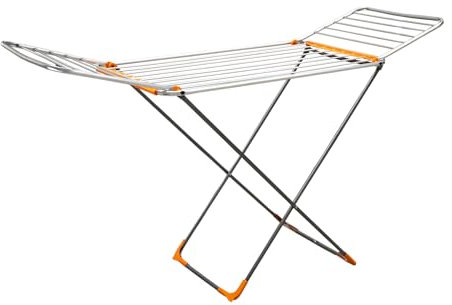 Cofan Tendedero de Suelo | con Alas Plegables y Ruedas | Fabricado en Aluminio, Acero y Polipropileno | Medidas: 51 x 170 x 85 x 97 cm