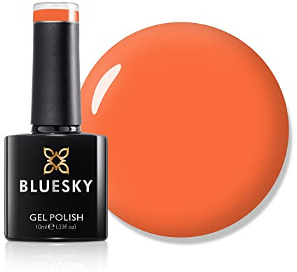 Bluesky Gel Nail Polish, AW22, Autumn 2022, Spangled Look - AW2203, Orange, Long Lasting, Chip Resistant, 10ml (Requires Drying Under UV or LED Lamp)