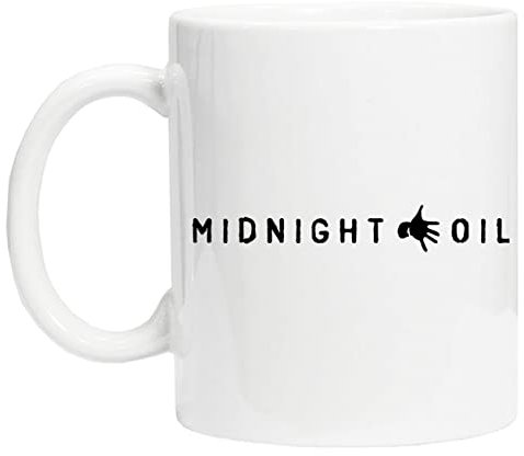 Midnight Oil Wiederverwendbare Tasse aus weißem Glas für Tee und Kaffee Coffe Cup