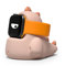 ELETIUO Lade-Ständer kompatibel mit Apple Watch Series Ultra/8/SE2/7/6/SE/5/4/3/2/1 (49/45/44/42/41/40/38mm), Dinosaurier-iWatch-Ladestation mit Nachtmodus, rosa