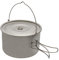 Lixada 1,8 l/3 l Titan-Topf, Ultraleichter Camping Hängetopf mit Deckel und Faltbarem Griff, Camping Suppentopf für Camping, Wandern, Rucksackreisen, Picknick
