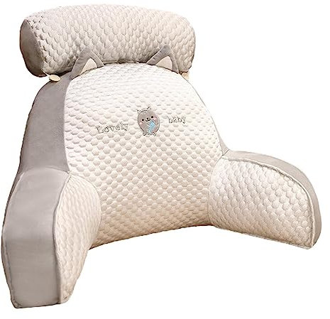 pologmase Schienali per sedersi a Letto, Cuscino da Lettura, Cuscino per Sedia da Letto con braccioli - Ideale per sedersi a Letto, Lavorare al Computer Portatile, Giocare, Guardare la TV