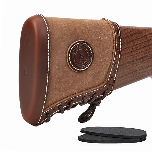 Tourbn Wachs-Canvas & Leder Recoil Pads für Schrotflinte Gewehr Gewehr Stock Pad Einstellbare Buttsotck Abdeckung