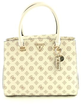 GUESS Damen Handtasche Noelle Cream Logo