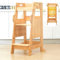 FUNLIO Torre de Aprendizaje con Red de Seguridad, Taburete Cocina Niños, Ajustable en Altura 3 Niveles, Montessori para Aprender, Fácil Montaje, Aprobado por CPC