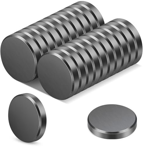 Wukong 25×5mm Magnete Kühlschrank, 20 Stück Starke Magnete Whiteboard, Ferrit Magnete für Magnettafel, Büro, Ausschreibung und Schule