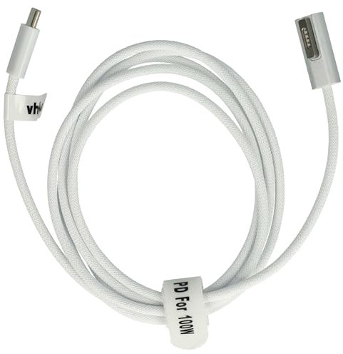 vhbw Adapterkabel USB Typ C auf MagSafe 2 kompatibel mit Apple MacBook Pro 13 (Ende 2012-2017) Notebook, Laptop - 170 cm, 100 W, Nylongewebe