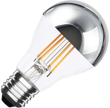 Ampoule LED 8W Filament LED E27 800 lm A60 Dimmable Chrome Reflect No Flicker 2200K Super chaud
