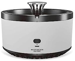 dijiusidy Intelligenter Aschenbecher, tragbar, abnehmbar, waschbar, batteriebetrieben, wiederaufladbar, USB Aufladung, Wohnzimmer, Auto, Büro, Lufterfrischer, Weiss, Batterieleistung