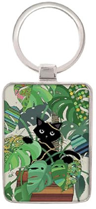 KIUB Porte clef chaton dans une plante - collection BUG ART