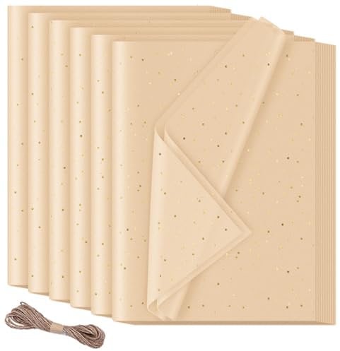 HXJDAM 30 Blatt Glitter Seidenpapier Verpackungsmaterial, Seidenpapier Braun 50x70 cm, Glitzerpapier Geschenkpapier Braun, Tissue Paper für Geschenkverpackungen Füller, Kunsthandwerk, Geburtstag