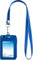 MHDAMAI Porta Badge Porta Tessera Badge con Cerniera Porta Pass Identificazione Portabadge in Pelle Pu Uomini Donne Portafoglio con Cordino da Collo per Infermiera Insegnante Studenti,Blu
