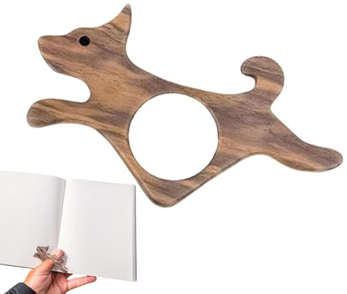 Daumen Buchhalter Buchseitenhalter, 22mm Buch Seitenhalter Daumen Handgemachtes Lesezeichen aus Walnuss Lesezubehör Geschenke für Buchliebhaber Leseratten und Lehrer
