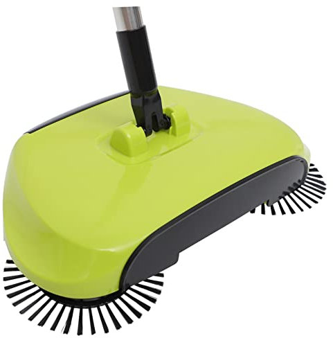 Levemolo Escoba Manual Multifuncional Recogedor y Cubo De Basura Barrido para Hogar Trapeador De Suelos Verde
