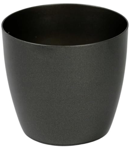 Waste Paper Basket Dust Bin Round Plastic Small Modern Style Home Office 6 colorus (Black Matt, 30 cm)
